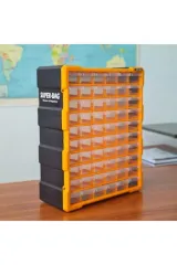 SÜPER BAG Mono Blok Çekmece Seti 60'lı Mega Büyük Boy Hobby Organizer Seti Vida Dübel Kutusu Takı Kutusu 6000