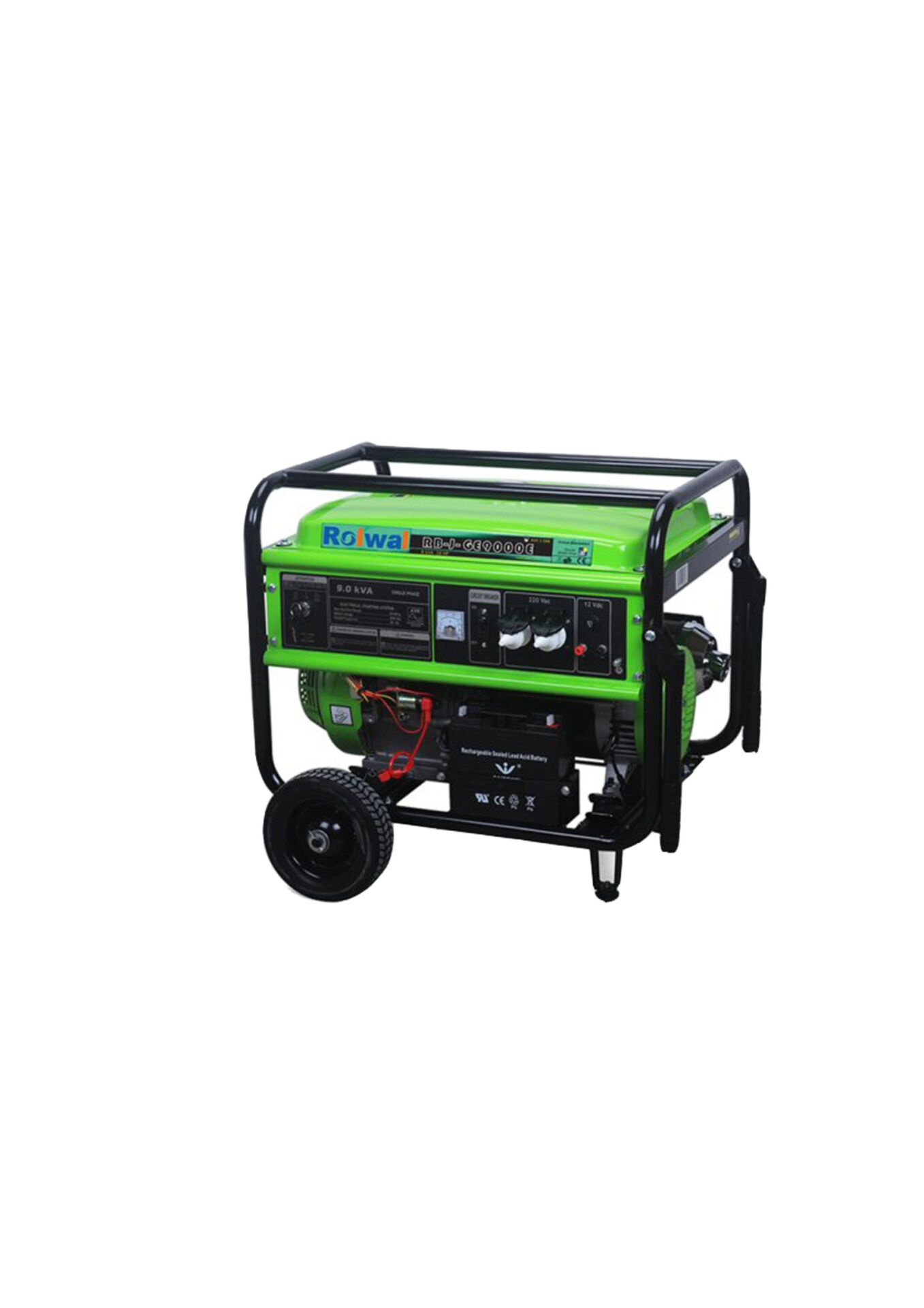 Rolwal 9 Kva Marşlı Ipli Monofaze Benzinli Jeneratör - 4 Zamanlı Motor