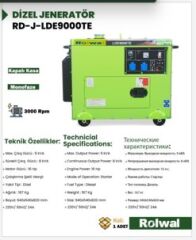 Rolwal 7 kW Marşlı Dizel Jeneratör - LDE9000TE