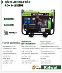 Rolwal 8 kW Marşlı/İpli Dizel Jeneratör - LDE10E