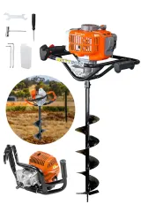wüber Pro Benzinli Toprak Burgu Makinesi 150 mm Delme Ucu